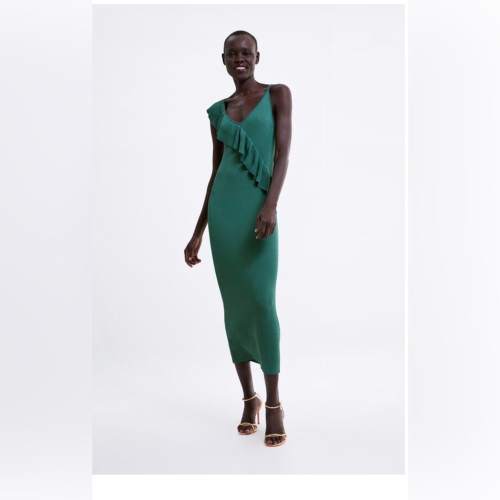 Zara strappy ruffle dress